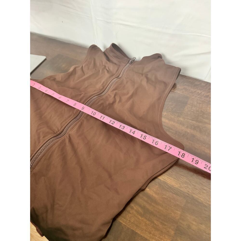 SKIMS One Piece Swimsuit 2XL Cocoa Zipper Front Sleeveless  NWT - Picture 4 of 8
